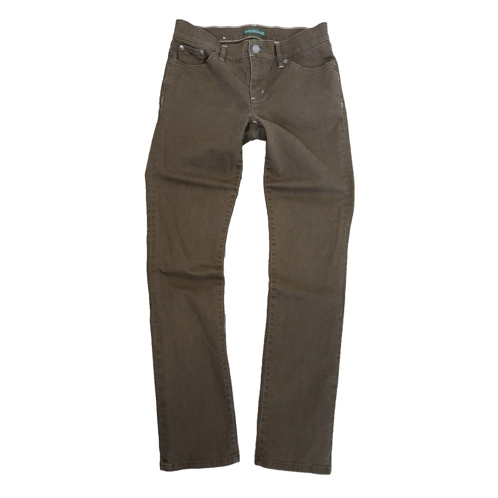 Lauren Ralph Lauren Jeans Womens 2 Brown Modern Straight Leg Stretch Denim LRL